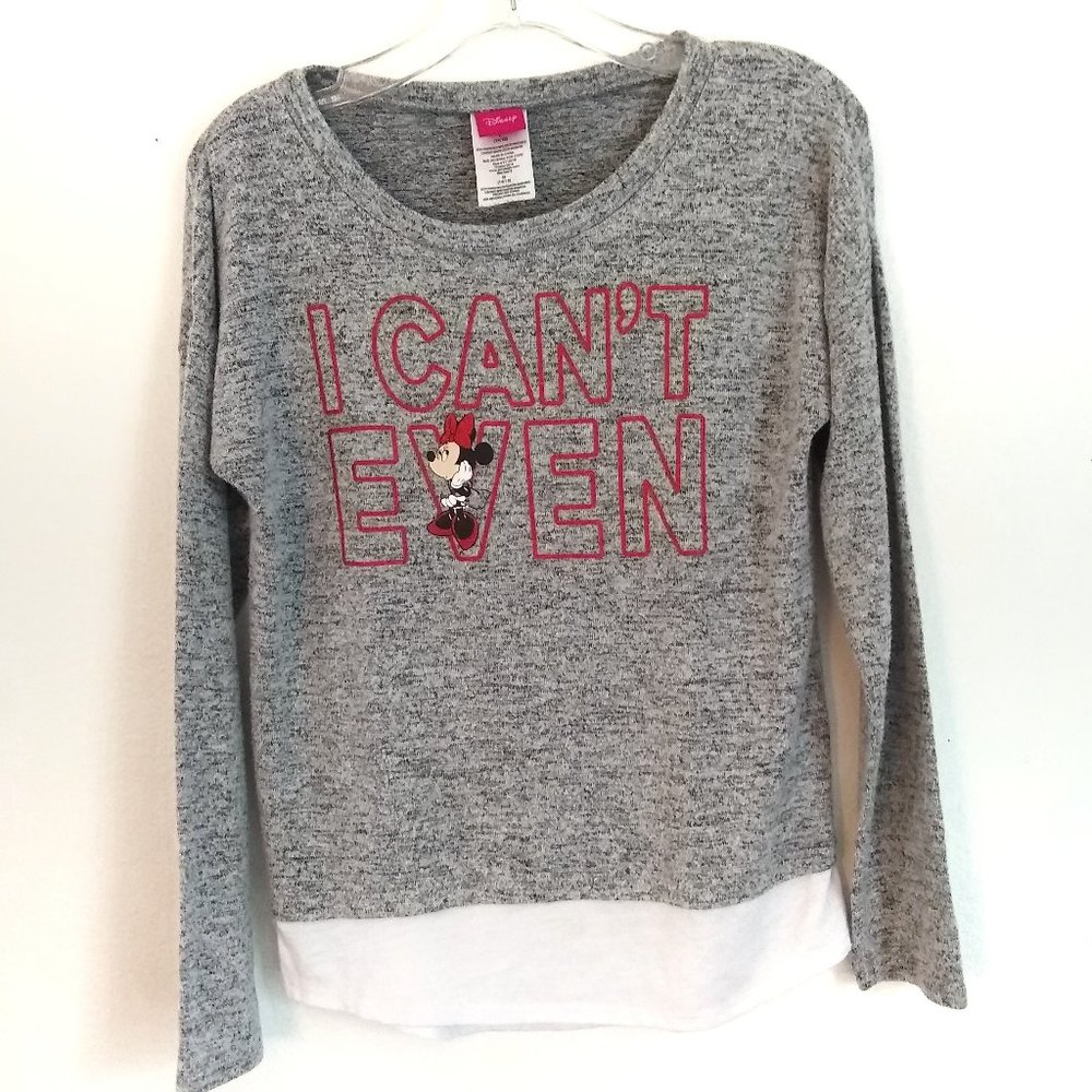 🌸2/$15 sale! Disney Minnie Mouse Sweater Girl Size Large